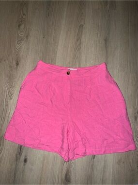 ASOS Pink Linen Blend Shorts Women’s Size 10 Casual Summer Lightweight